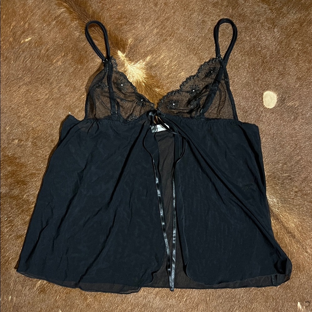 Intimissimi Black Sheer Detail Camisole, Size XS/S - Picture 2 of 10
